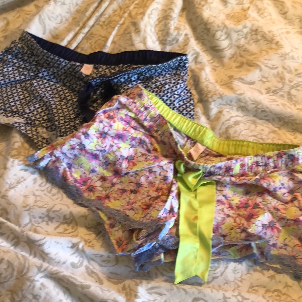 2 pairs of Victoria secret pajama shorts